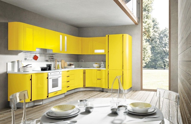 Cocinas color amarillo y gris - Ideas para crear una combinación perfecta