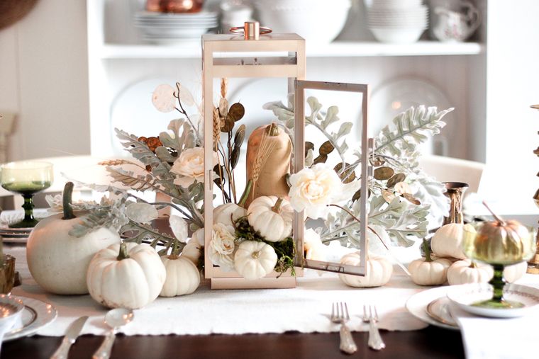 la tradición decoracion otoño blanco
