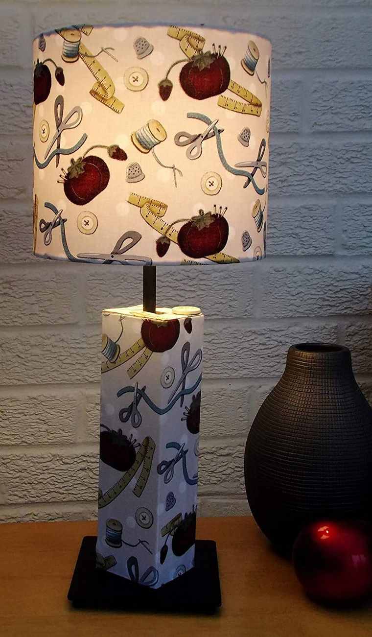 lámparas de mesa diseño costura