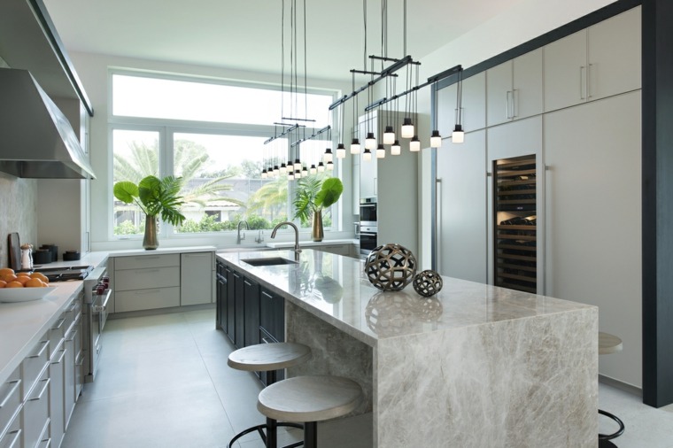 marmol-para interiores-isla-cocina-estilo