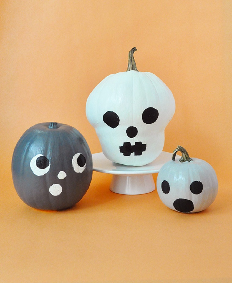 Calabazas-de-halloween-pintadas-caras