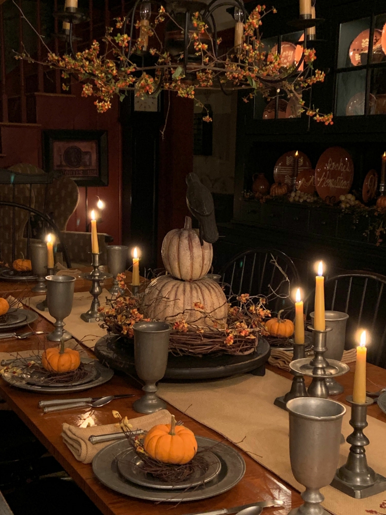 Centros-de-mesa-de-Halloween-valabazas velas