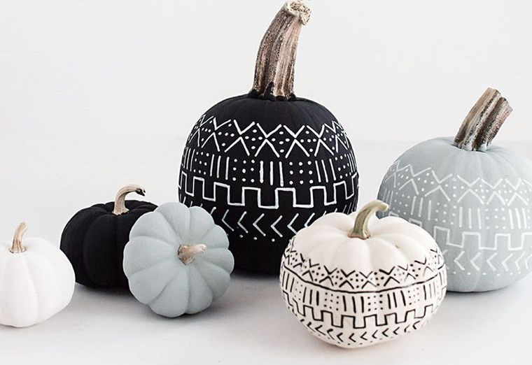 calabazas decoradas elegantes