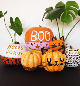 Calabazas de halloween pintadas - Ideas increibles para decorar la casa