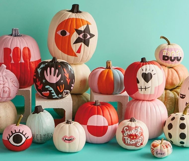 colores alegres calabazas originales