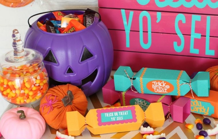 colores alegres halloween divertido