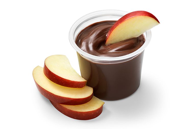 combinación de alimentos chocolate manzana