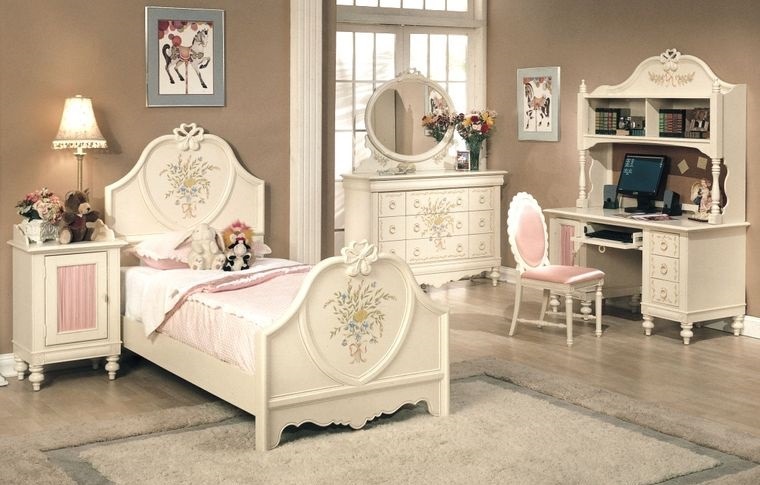 decoración vintage dormitorio niña