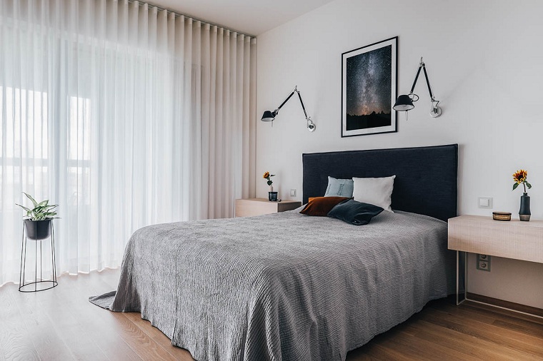Dormitorio blanco y madera en estilo femenino - 30 Ideas originales