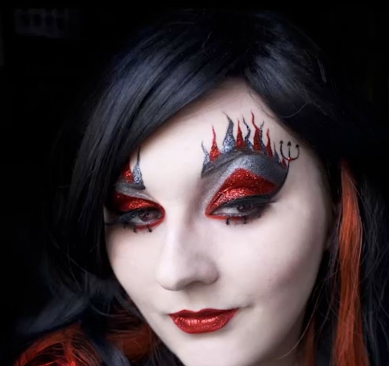 maquillaje original demonio halloween