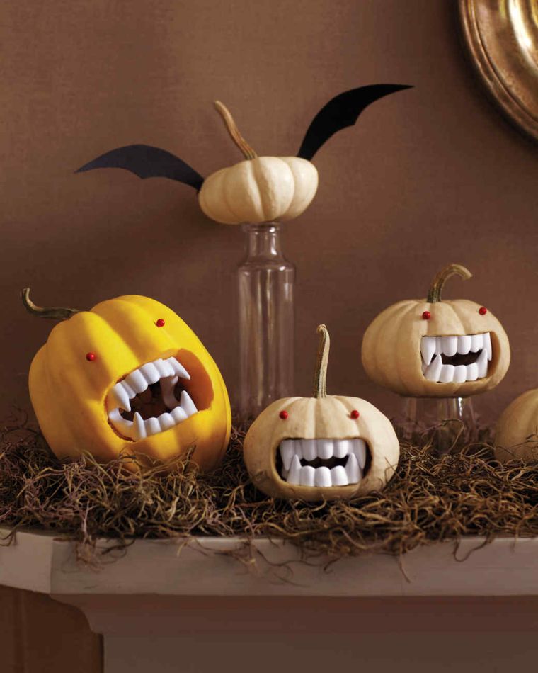 mesa-halloween-decorar-calabazas-vampiro