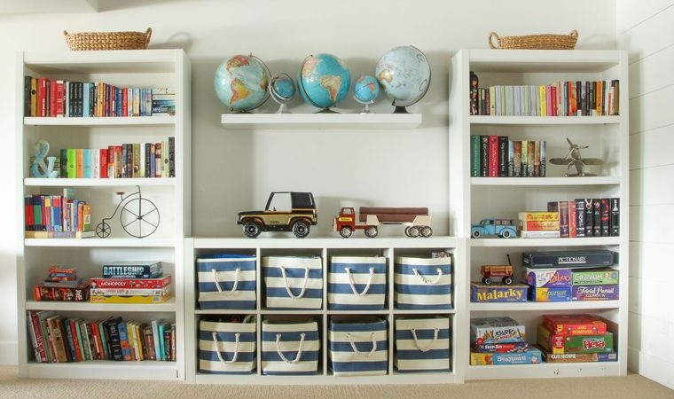 decoración dormitorios infantiles estante almacenamiento
