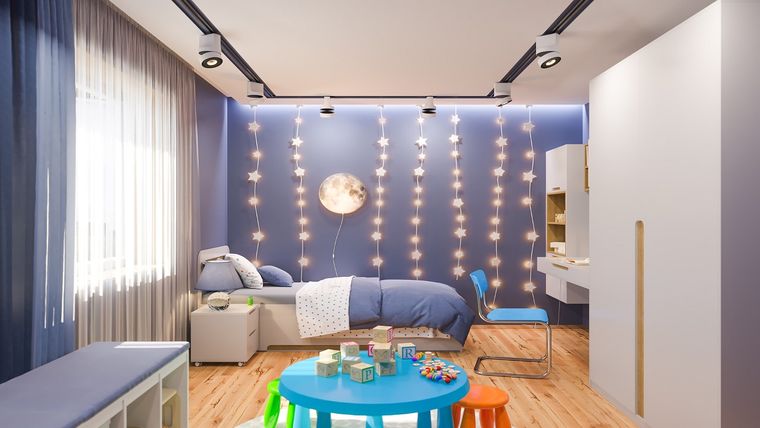 decoración dormitorios infantiles luces