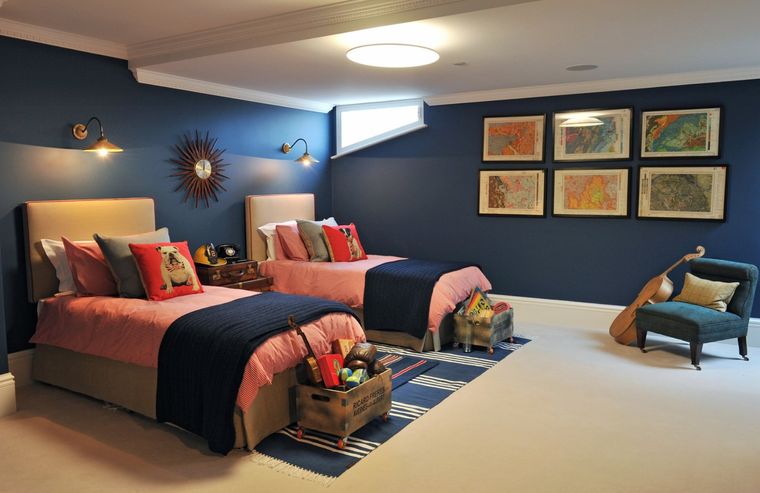 decoración dormitorios infantiles luz techo
