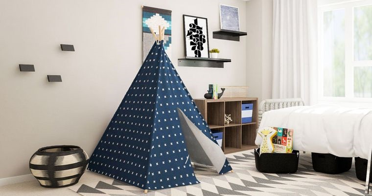 decoración dormitorios infantiles tipi alfombra