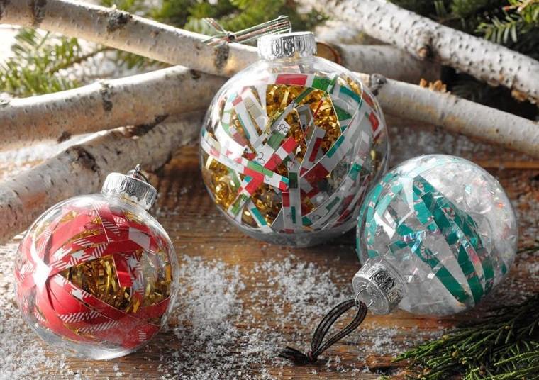decoración original de bolas navideñas
