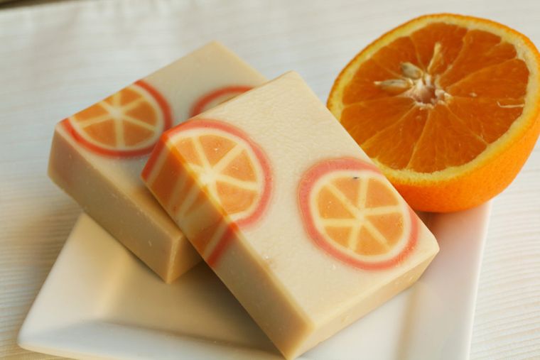 detalles navideños bricolaje jabones naranja