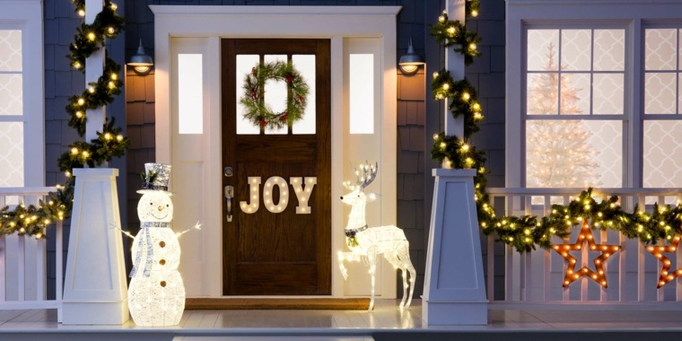 espíritu navideño decoracion exterior clasica