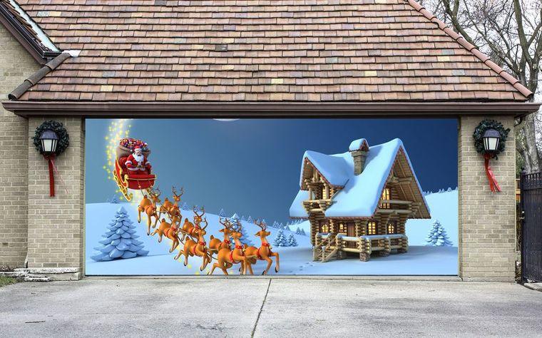 espíritu navideño decoracion garaje