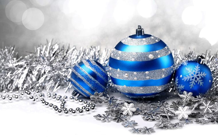 azul plateado ideas decoracion navideña