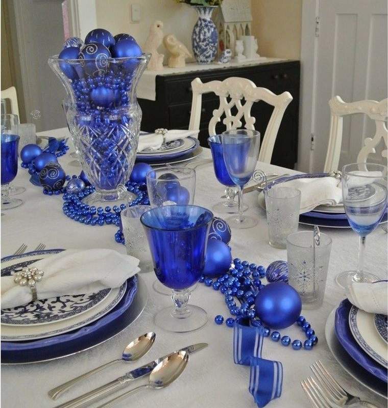 azul plateado mesa