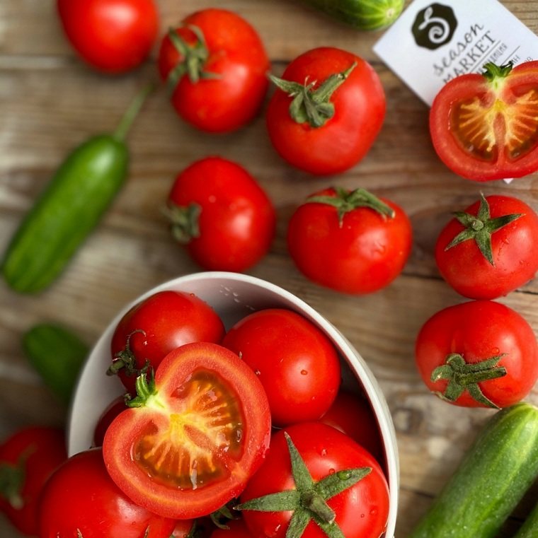 contar calorías -frutas-verduras-tomates