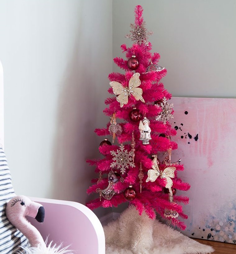 dormitorios infantiles con arbol rosa