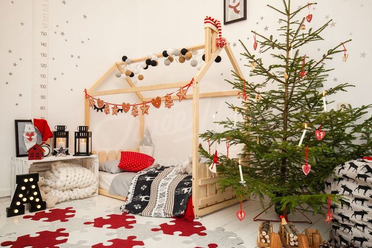 dormitorios infantiles hermosa decoracion navideña