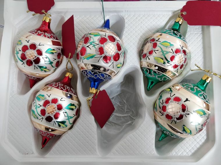 objetos decorativos navideños bolas de vidrio