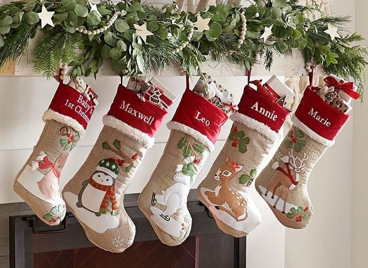 objetos decorativos navideños calcetines