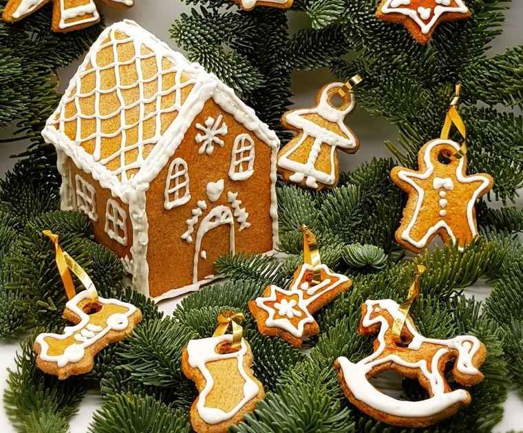 objetos decorativos navideños casa jengibre