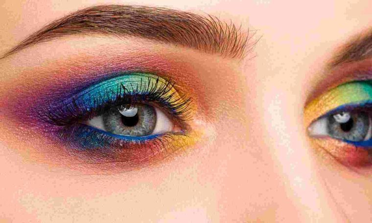 tipos de maquillaje colores arcoiris