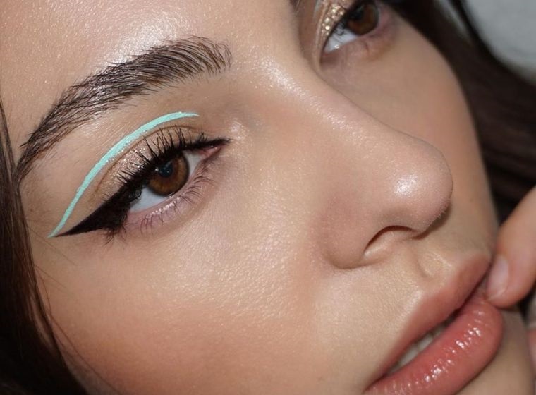 tipos de ⁤maquillaje⁢ lineas geometrica parpardo