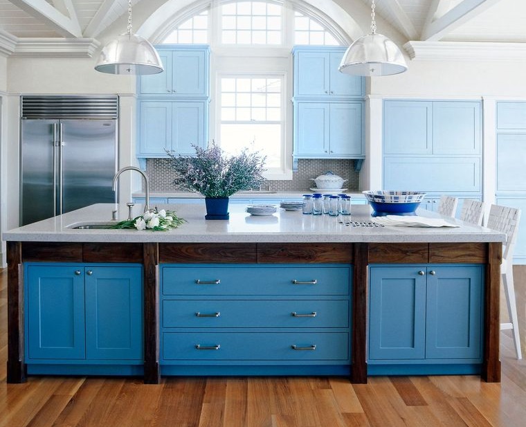cocinas modernas combinacion color