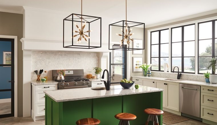 cocinas modernas con color