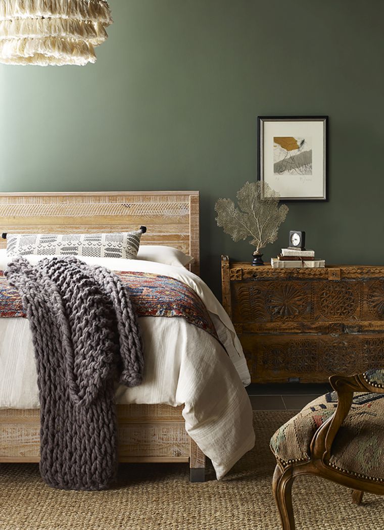 pared-verde-dormitorio-estilo