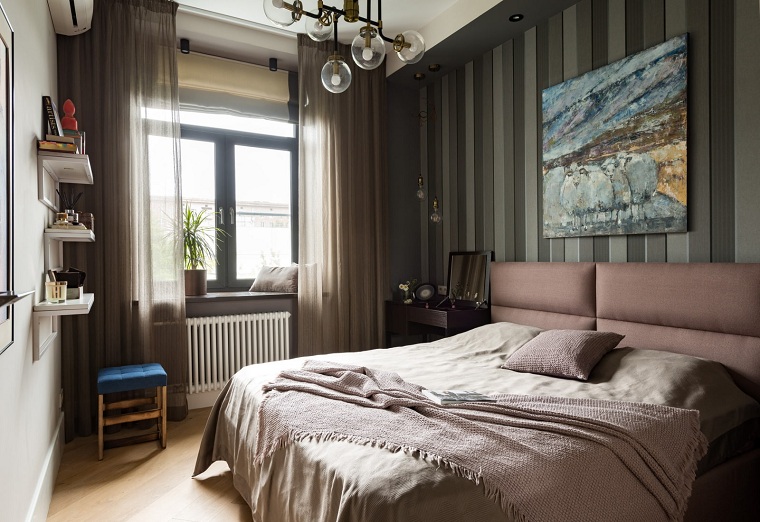 how to decorate a small bedroom-dark-color-bedroom-ideas