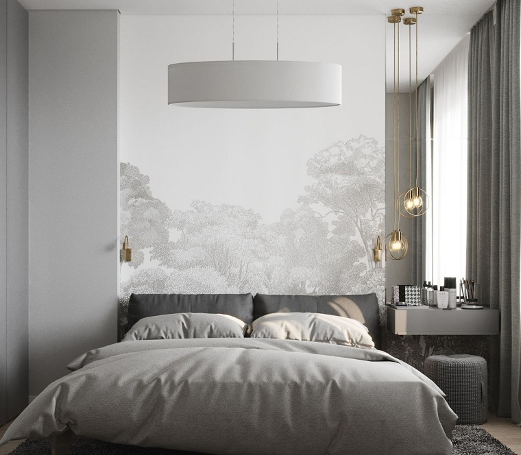 como-decorar-un-dormitorio-pequeno-color‍ gris