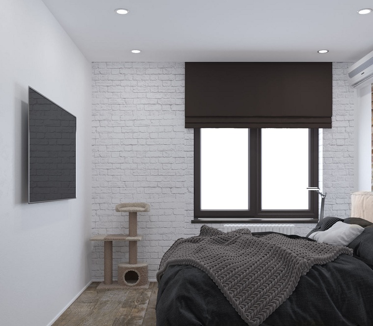 como-decorar-un-dormitorio-pequeno-paredes-blancas
