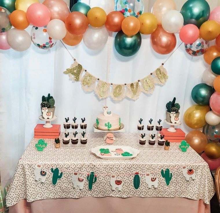 decoración para cumpleaños detalles cactus