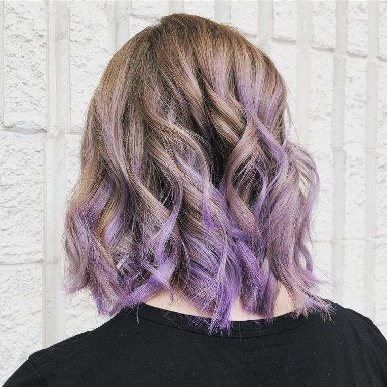 color morado lila en cabello