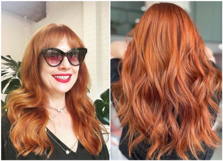 mujeres mayores cabello cobre