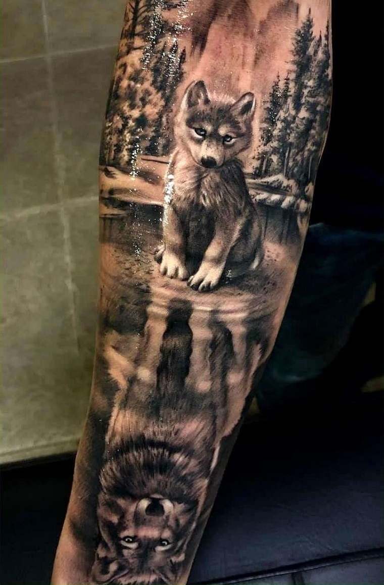 tatuajes de lobo mucho simbolismo