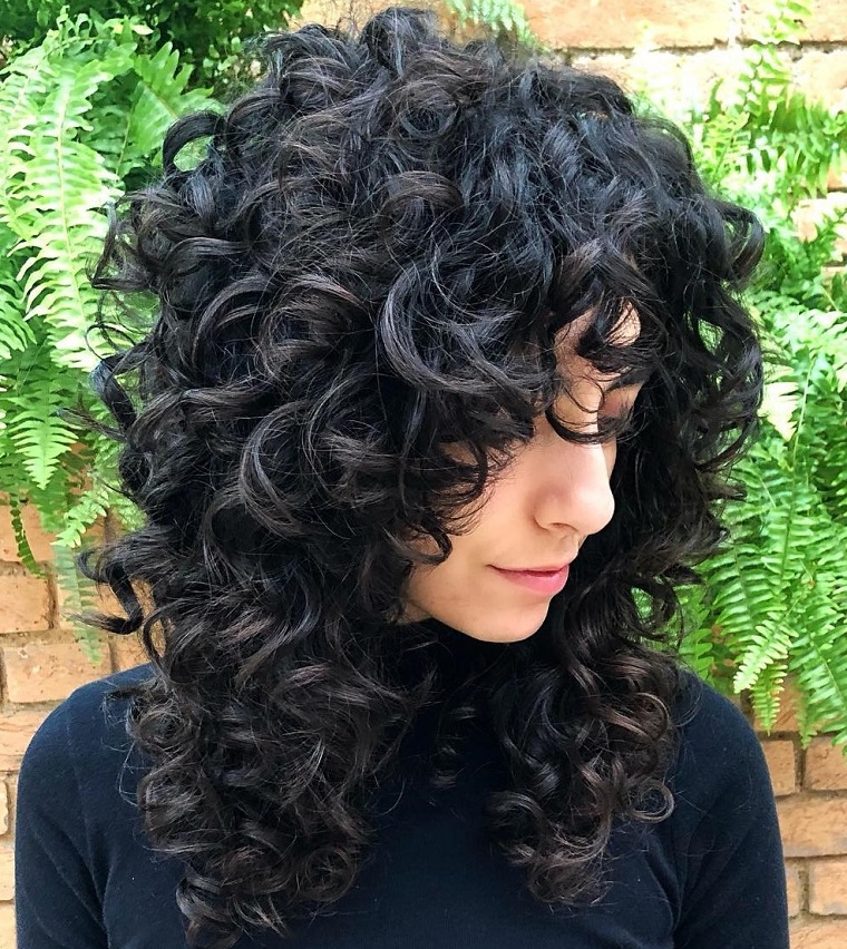 Curly Hair Cabello Rizado En Capas Largas Para Cabello Chino