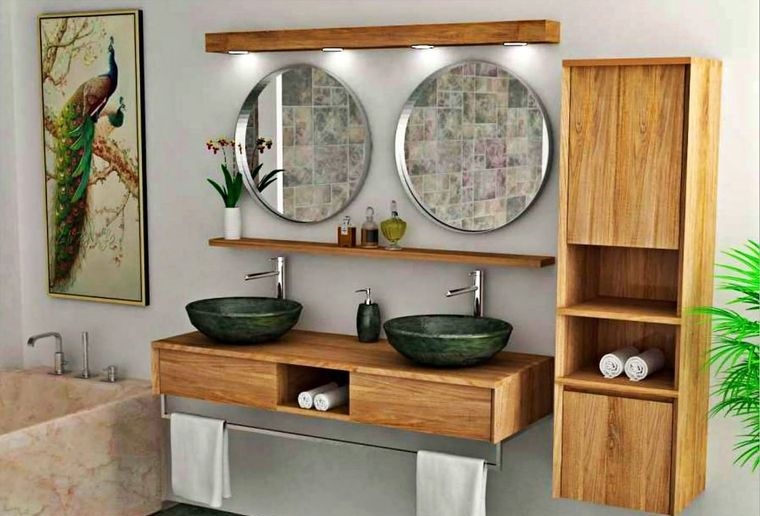 decoración balinesa baño moderno
