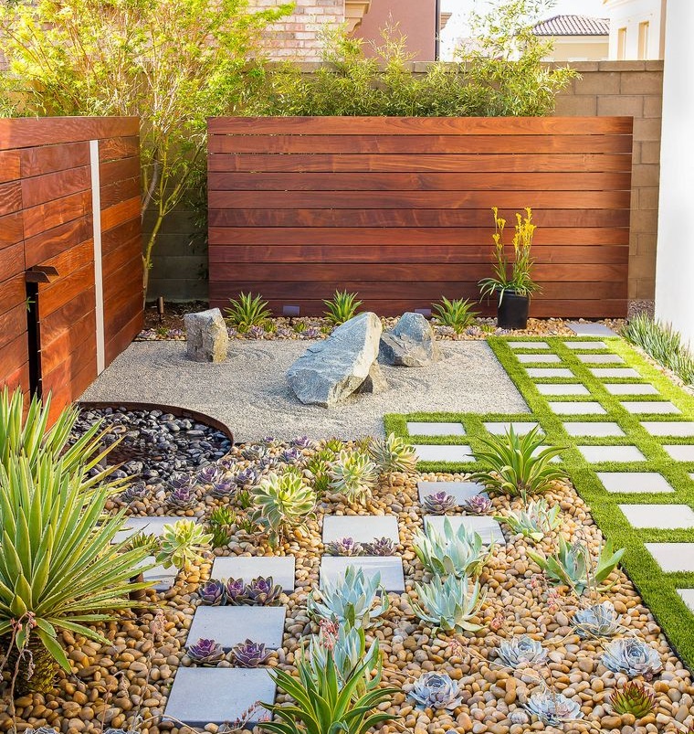 decoración de jardines con piedras