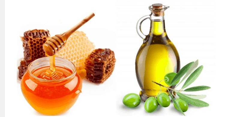 cuidado del cabello con miel aceite de oliva