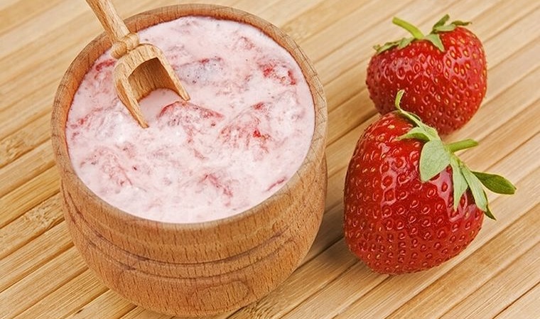 cuidado del cabello mascarilla de fresa