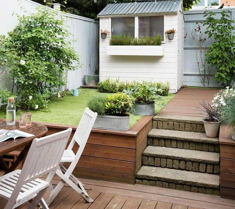 ideas para jardines pequeños con niveles