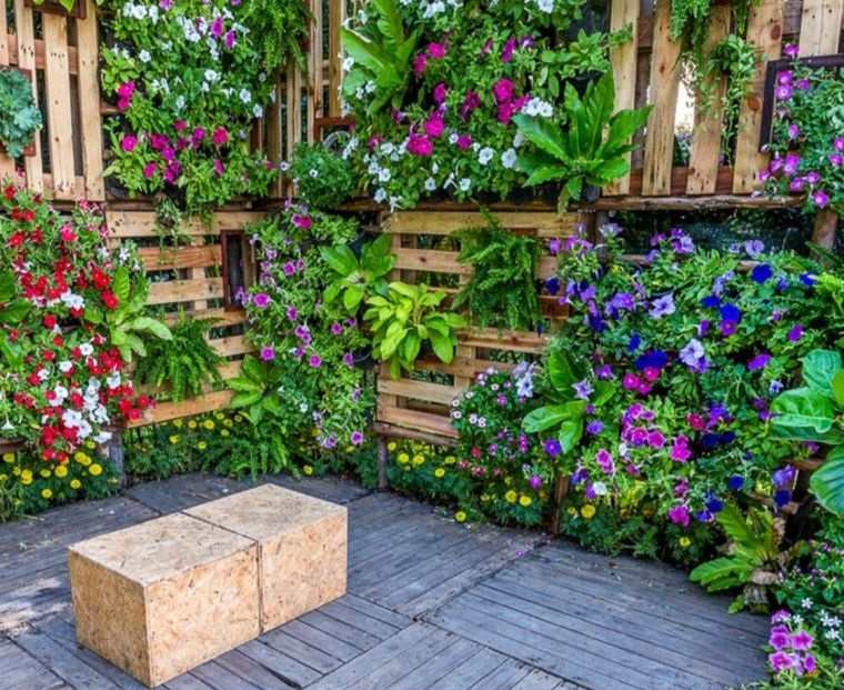 ideas para jardines pequeños pared viva